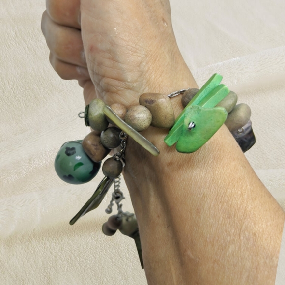 Outgoing, Bold, One-of-a-Kind Daring Style Multi-charm Bracelet - Picture 7 of 7